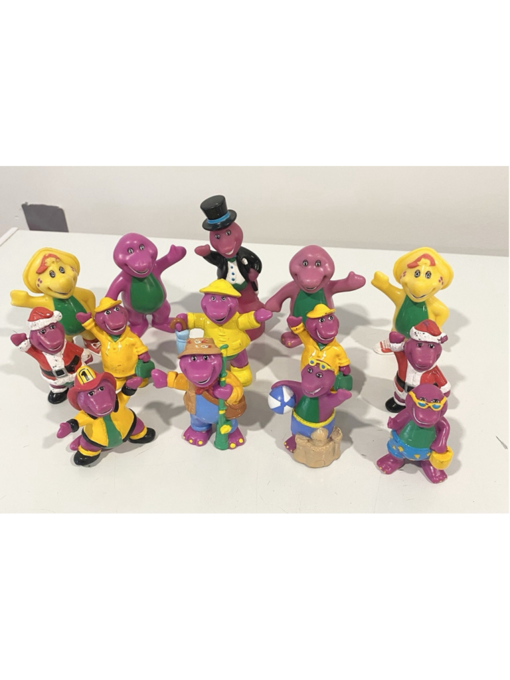 Vintage Barney & Friends Figure Lot 12 PVC Figurines BJ Baby Bop 1990s Lyons